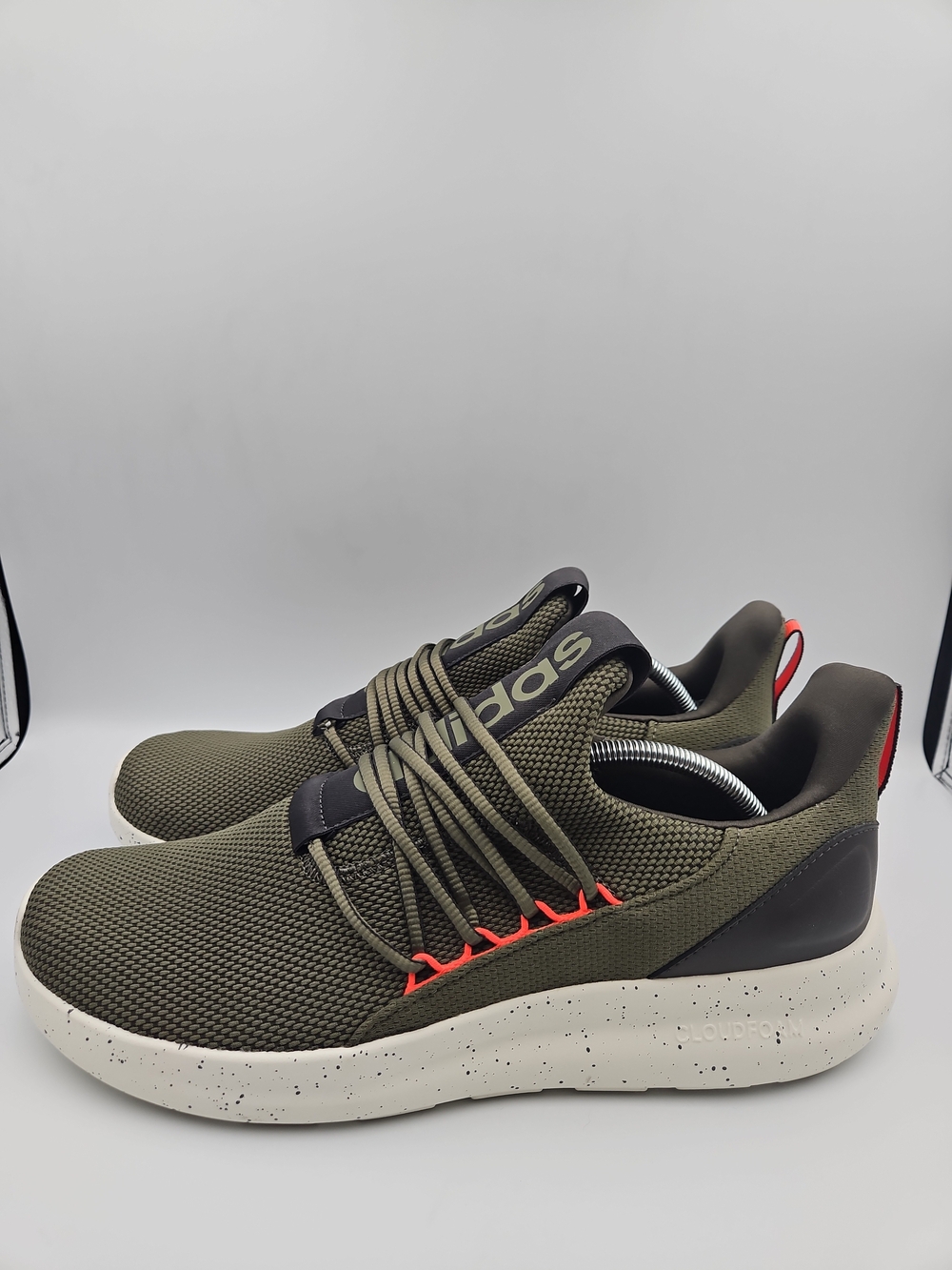 Adidas Men's Olive Green Lightweight Knit Sneakers